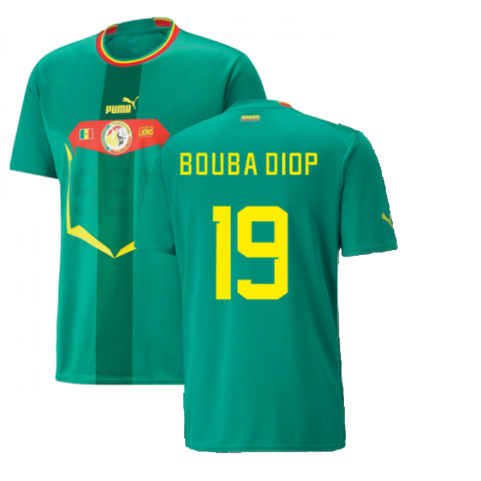 (M) 2022-2023 Senegal Away Shirt (BOUBA DIOP 19)