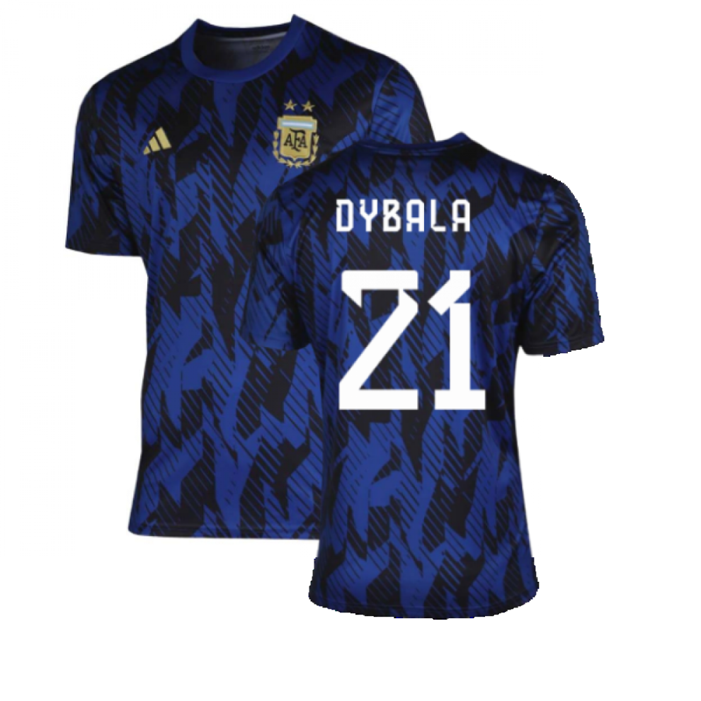 (XL) 2022-2023 Argentina Pre-Match Shirt (Blue) (DYBALA 21)