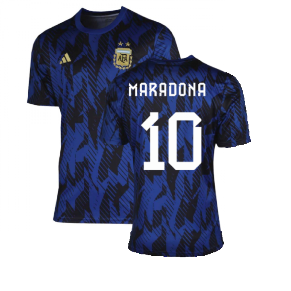 (3XL) 2022-2023 Argentina Pre-Match Shirt (Blue) (MARADONA 10)