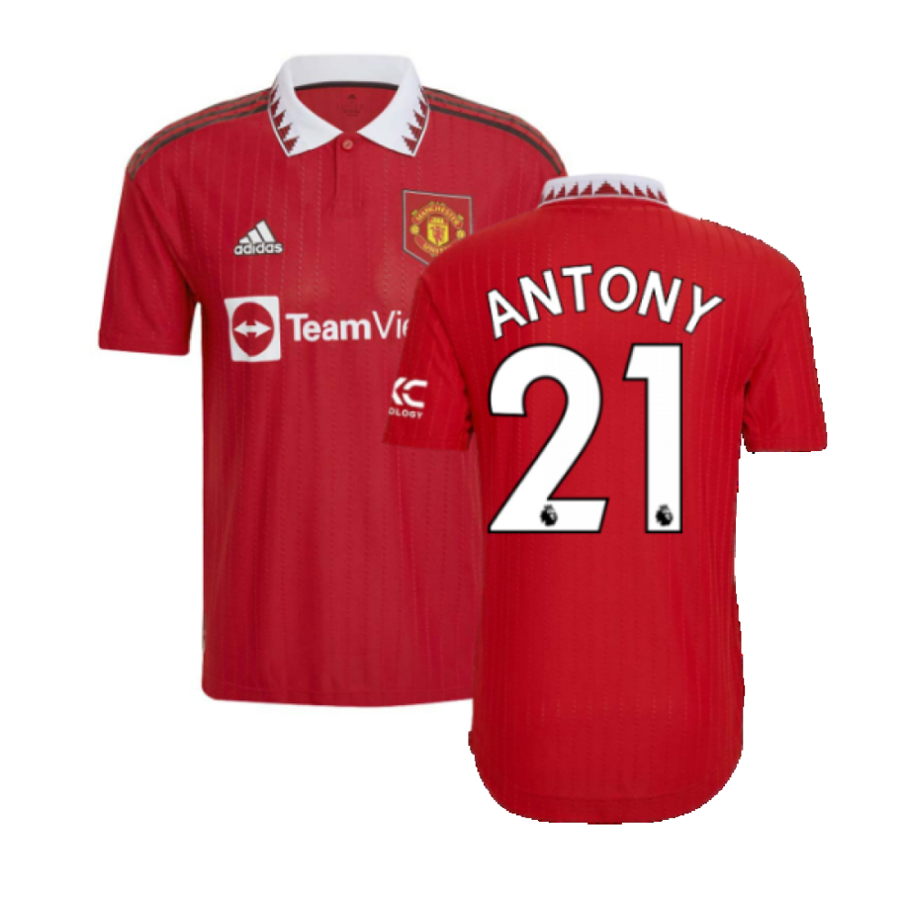 (XXL) 2022-2023 Man Utd Authentic Home Shirt (ANTONY 21)