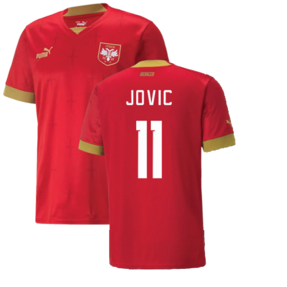 Puma (L) 2022-2023 Serbia Home Shirt (Jovic 11)