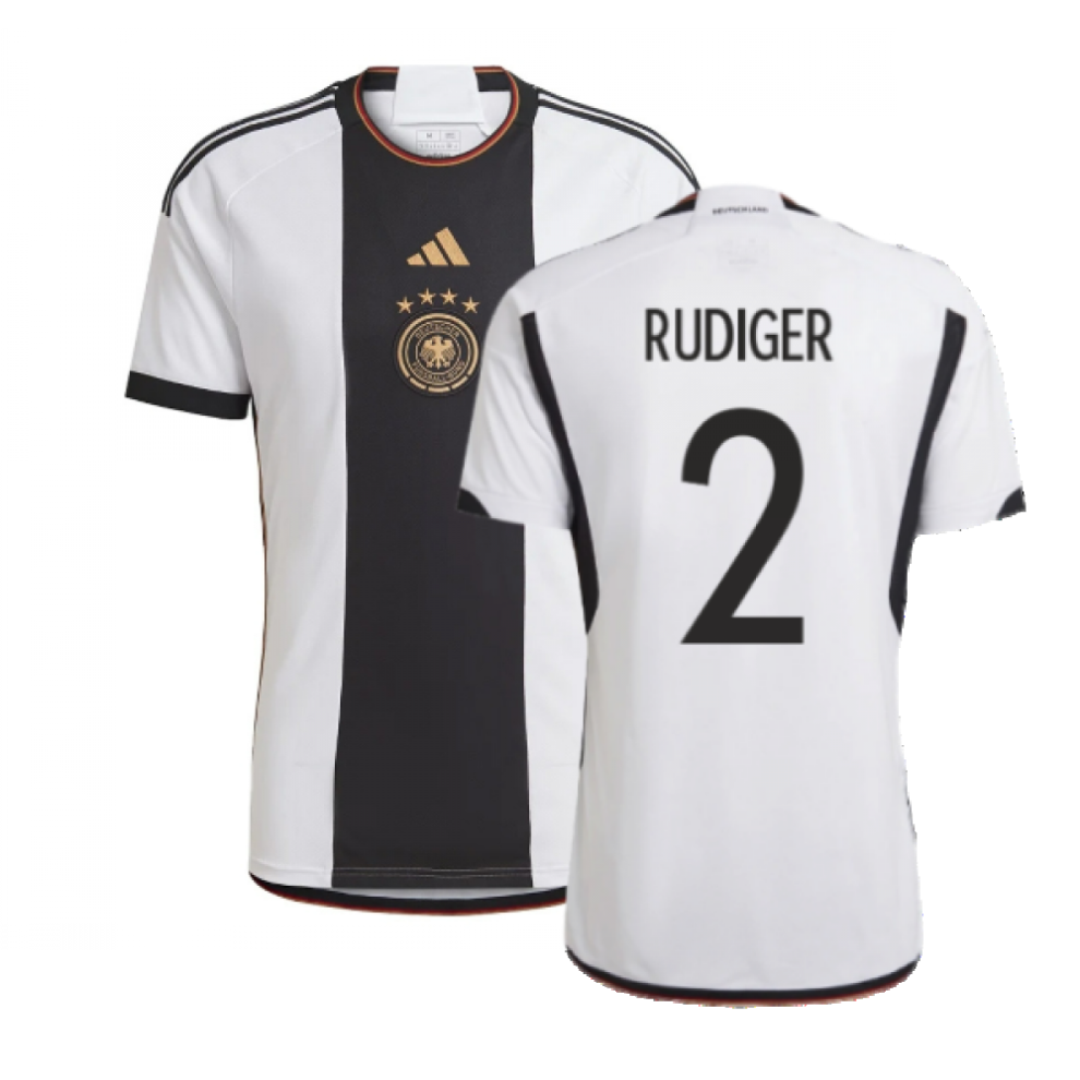 (M) 2022-2023 Germany Home Shirt (RUDIGER 2)