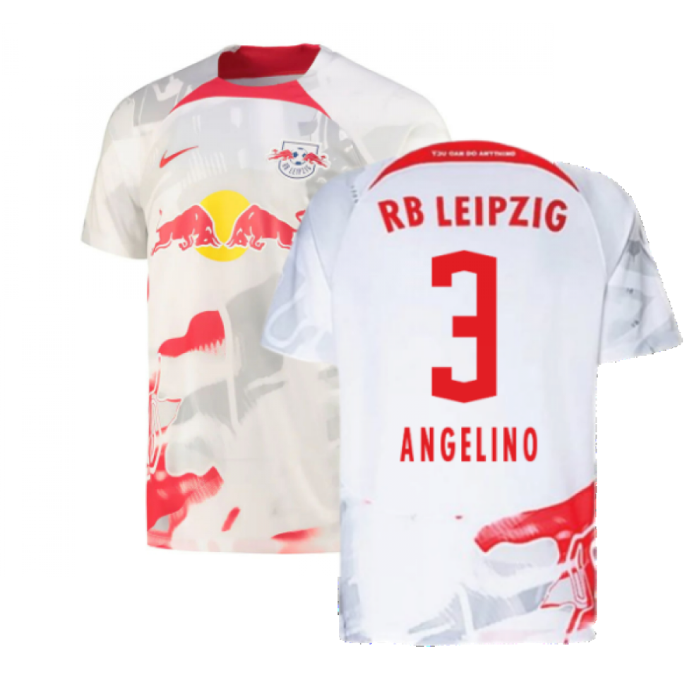 (XXL) 2022-2023 Red Bull Leipzig Home Shirt (White) (ANGELINO 3)