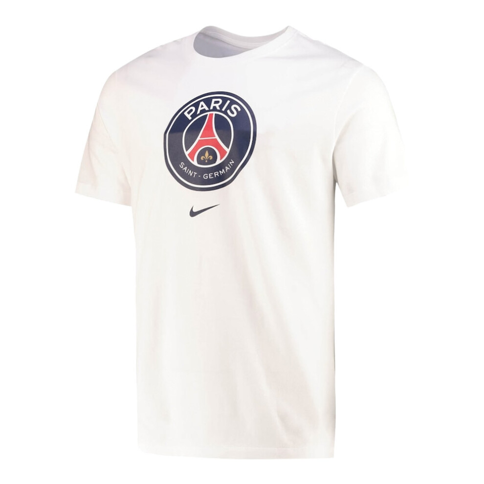 (XL) 2022-2023 PSG Crest Tee (White)