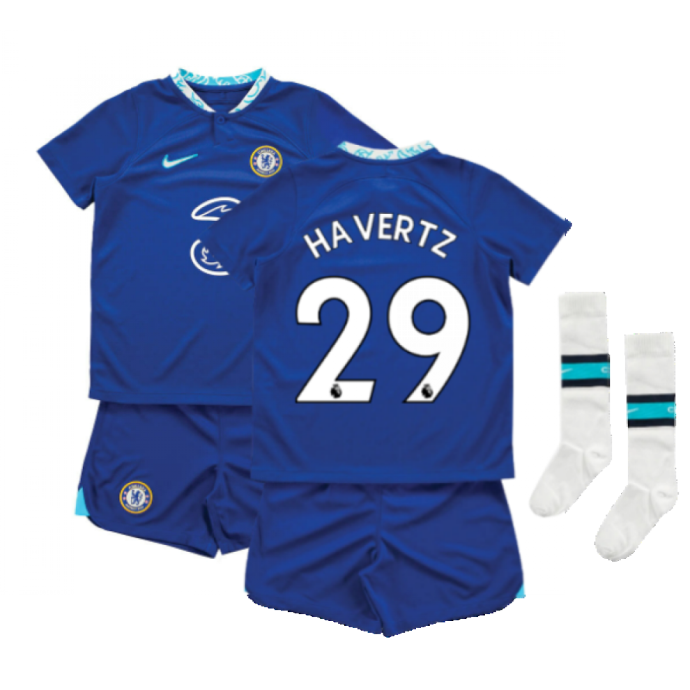 (XLB) 2022-2023 Chelsea Little Boys Home Mini Kit (HAVERTZ 29)