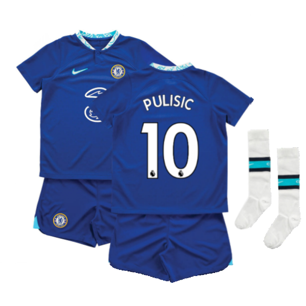 (XSB) 2022-2023 Chelsea Little Boys Home Mini Kit (PULISIC 10)