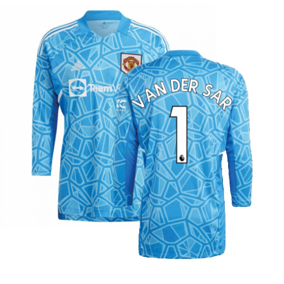 (3XL) 2022-2023 Man Utd Home Goalkeeper Shirt (Blue) (VAN DER SAR 1)