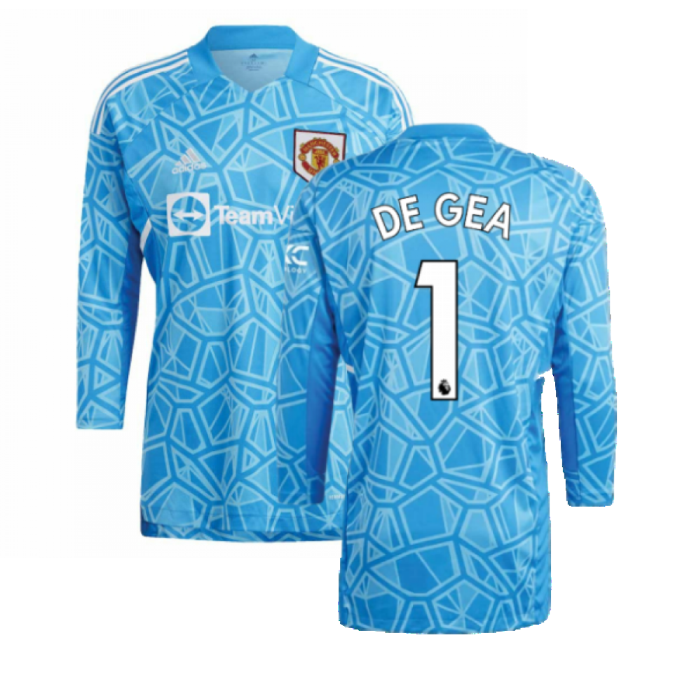 (XXL) 2022-2023 Man Utd Home Goalkeeper Shirt (Blue) (DE GEA 1)