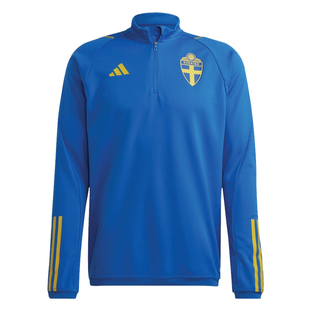Adidas Men's Blue (Xs) 2022-2023 Sweden Training Top (Glory )
