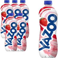 YAZOO Strawberry Milkshake Milk Drink, High in Protein & Calcium, 1 Litre (Pack of 6)