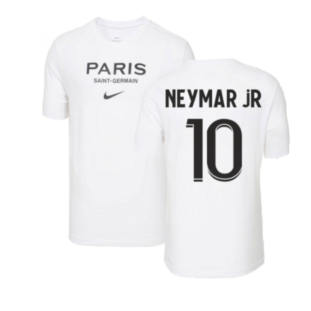 (M) 2022-2023 PSG Swoosh Tee (White) (NEYMAR JR 10)