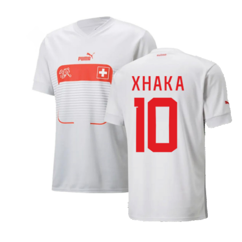 Puma (L) 2022-2023 Switzerland Away Shirt (Xhaka 10)