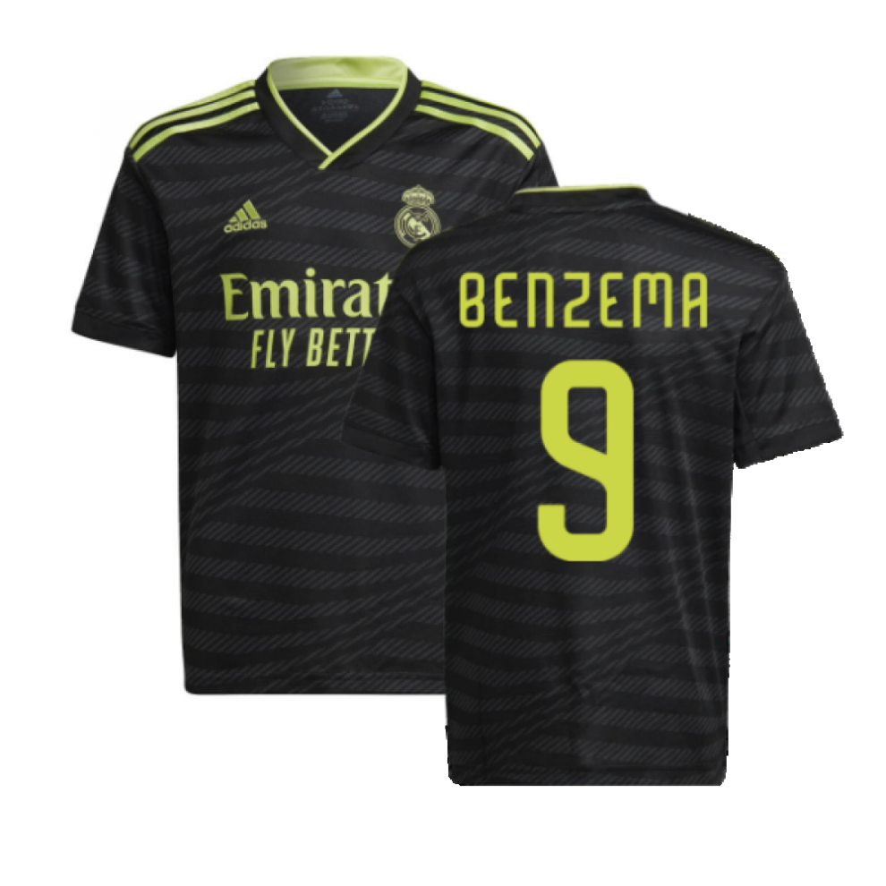 Adidas (Xxl) 2022-2023 Real Madrid Third Shirt (Kids) (Benzema 9)
