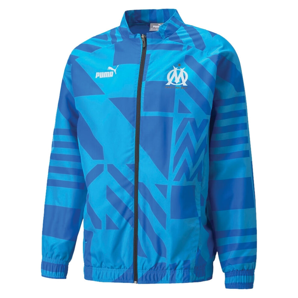 (XL) 2022-2023 Marseille Pre-Match Jacket (Blue)