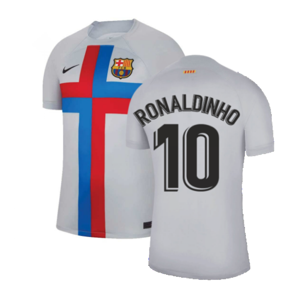 (L) 2022-2023 Barcelona Third Shirt (RONALDINHO 10)