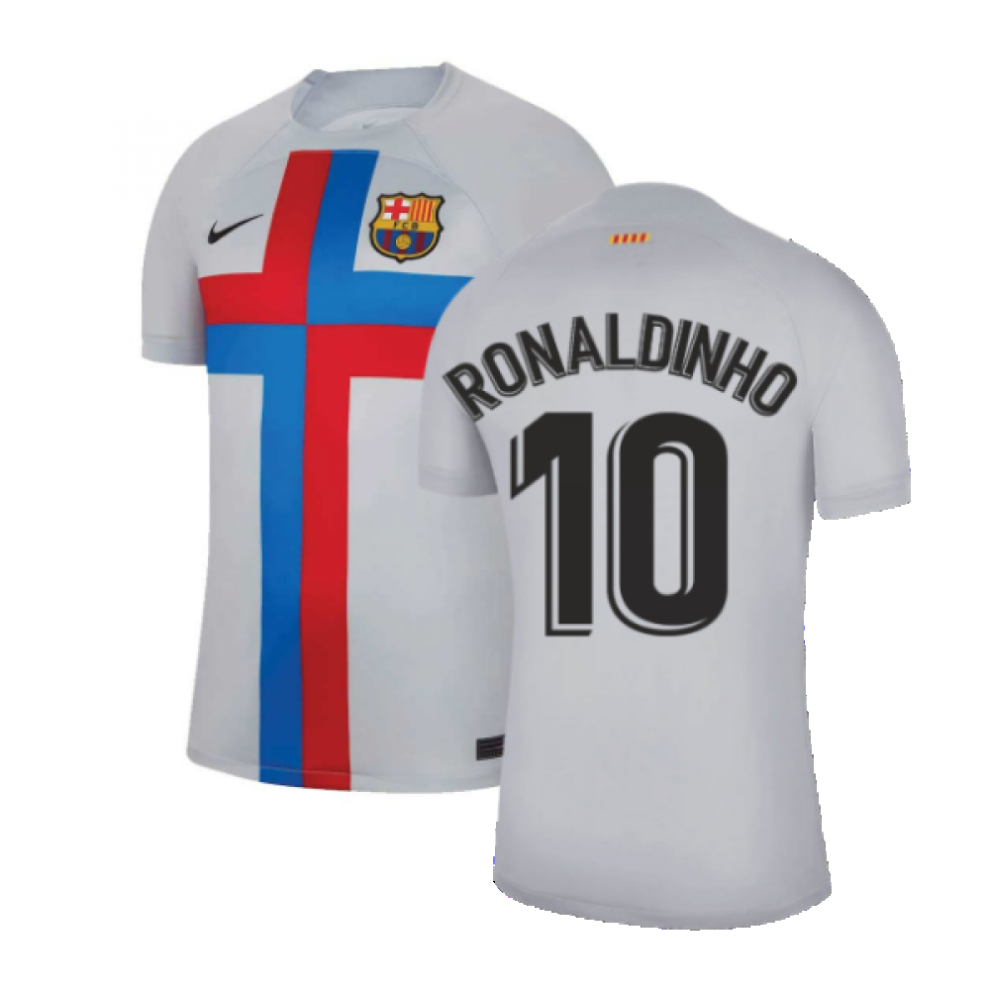 Nike (Xl) 2022-2023 Barcelona Third Shirt (Ronaldinho 10)