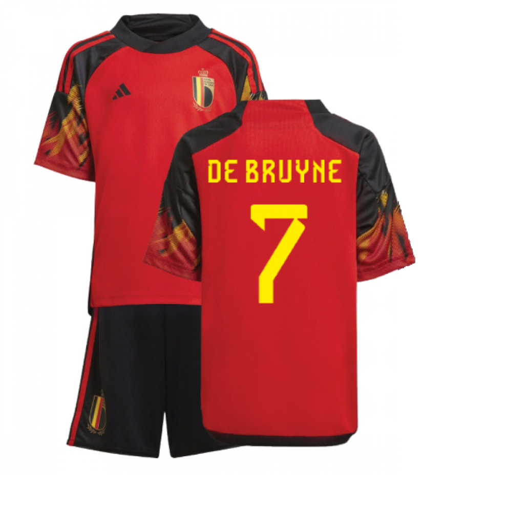 Adidas (18-24 Months) 2022-2023 Belgium Home Mini Kit (De Bruyne 7)