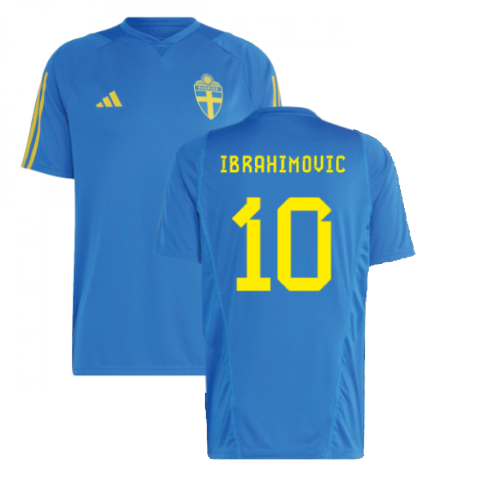 (3XL) 2022-2023 Sweden Training Jersey (Glory Blue) (IBRAHIMOVIC 10)