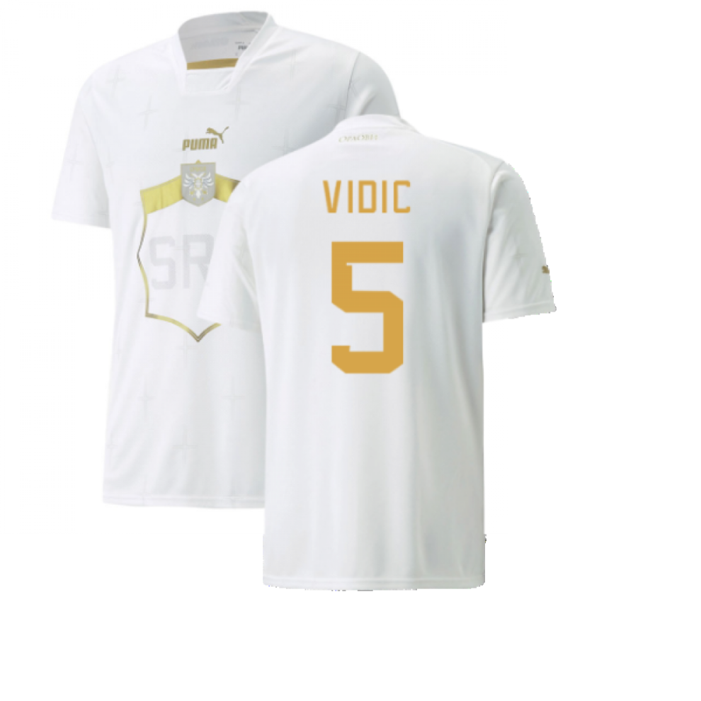 Puma (M) 2022-2023 Serbia Away Shirt (Vidic 5)