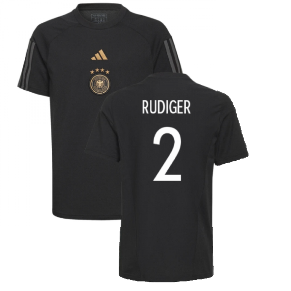 (XXL) 2022-2023 Germany Core Tee (Black) - Kids (RUDIGER 2)