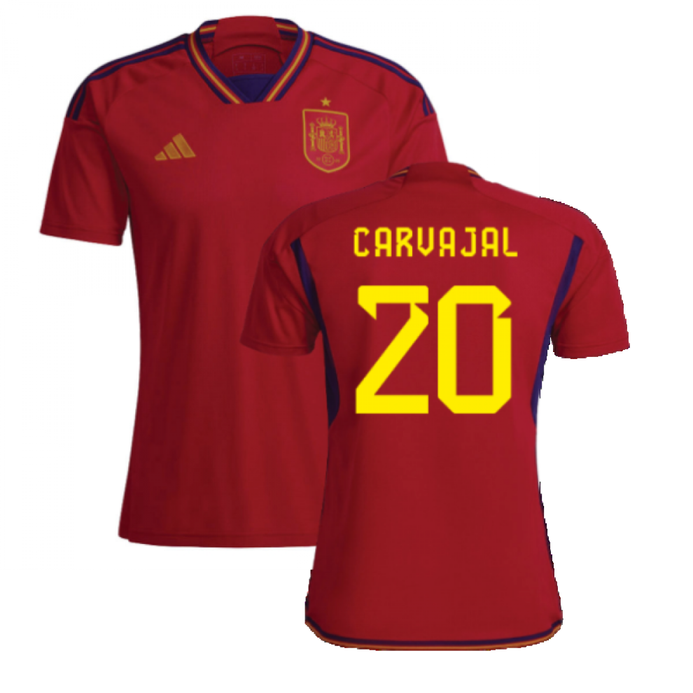 (XL) 2022-2023 Spain Home Shirt (CARVAJAL 20)