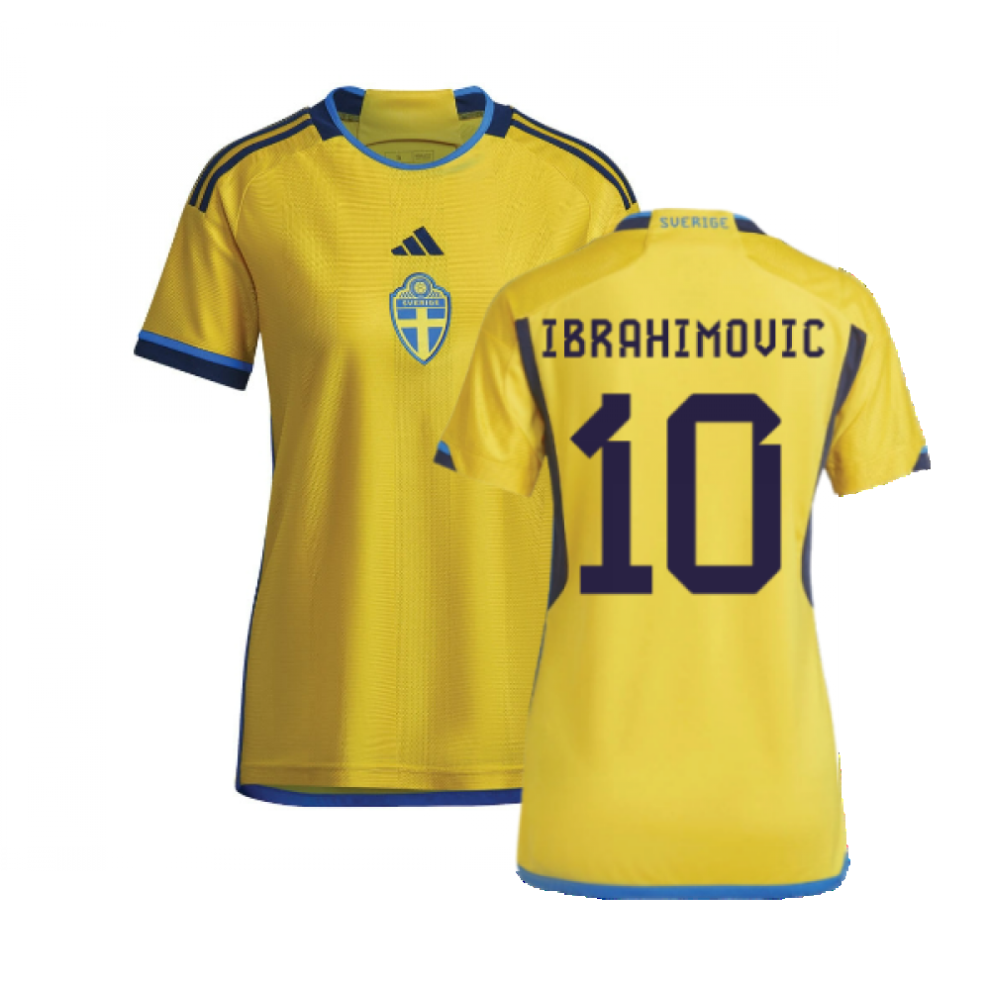 (XL) 2022-2023 Sweden Home Shirt (Ladies) (IBRAHIMOVIC 10)