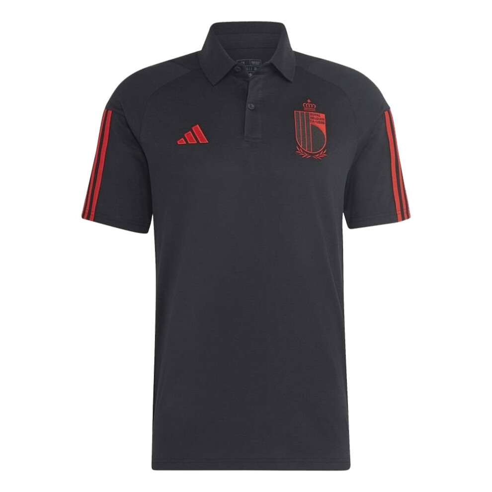 (XS) 2022-2023 Belgium Polo Shirt (Black)