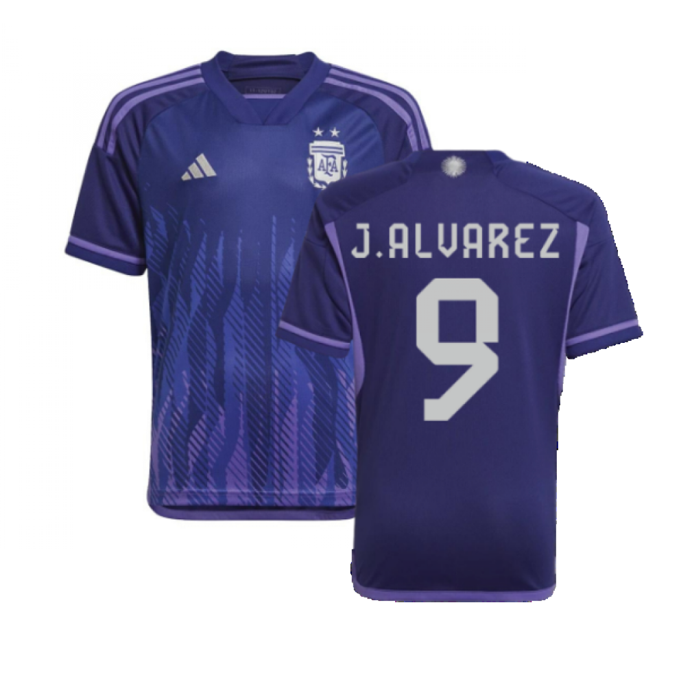 (SB) 2022-2023 Argentina Away Shirt (Kids) (J.ALVAREZ 9)