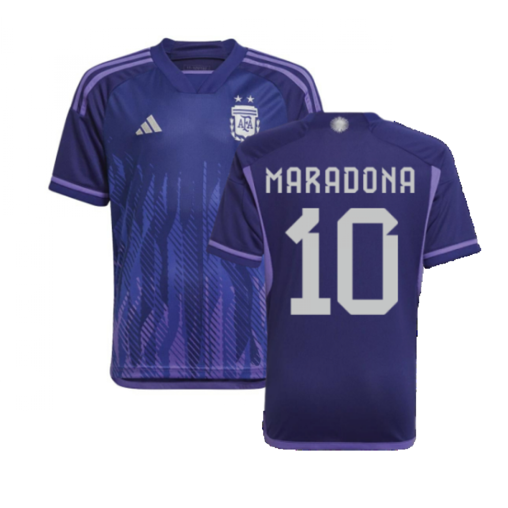 (SB) 2022-2023 Argentina Away Shirt (Kids) (MARADONA 10)