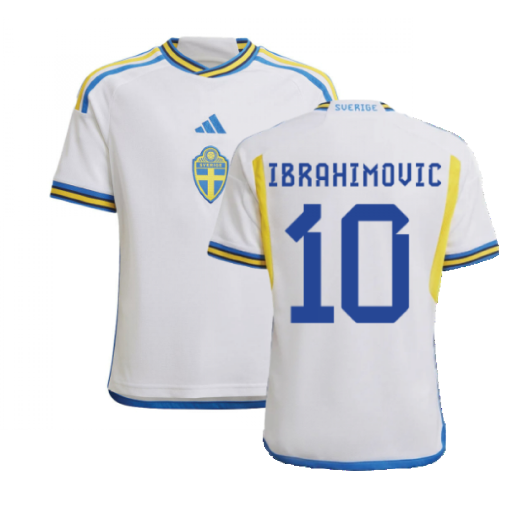 (MB) 2022-2023 Sweden Away Shirt (Kids) (IBRAHIMOVIC 10)