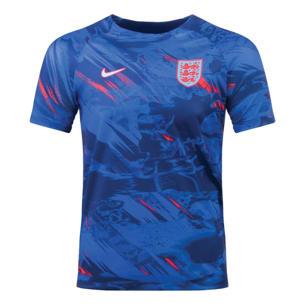 (XL) 2022-2023 England Pre-Match Training Shirt (Blue)