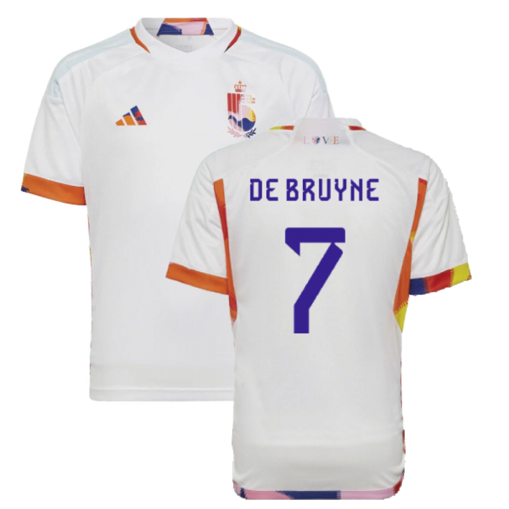 (XLB) 2022-2023 Belgium Away Shirt (Kids) (DE BRUYNE 7)