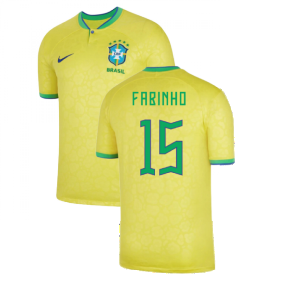 (XXL) 2022-2023 Brazil Home Shirt (FABINHO 15)