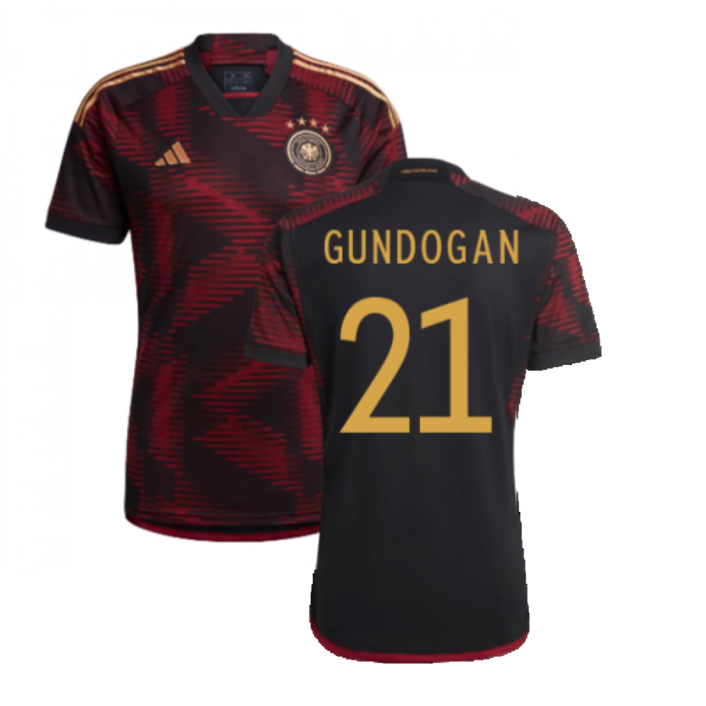 (M) 2022-2023 Germany Away Shirt (GUNDOGAN 21)