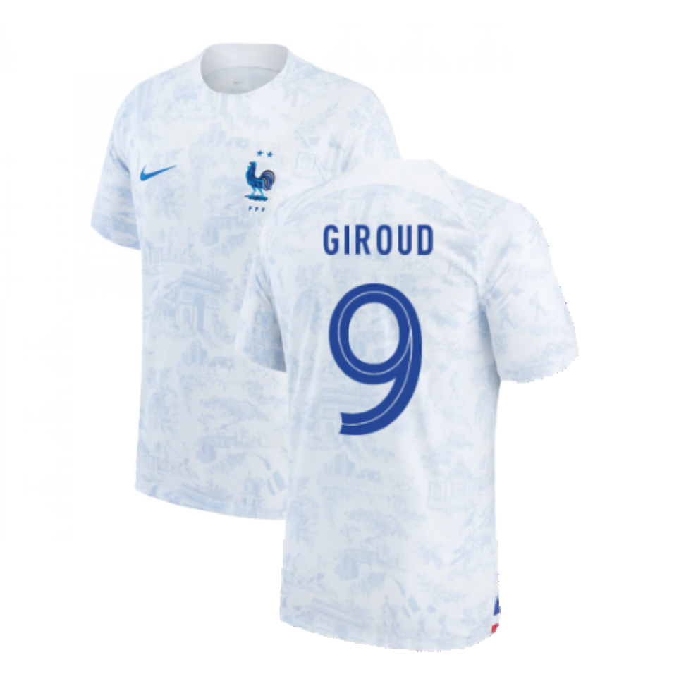 (M) 2022-2023 France Away Shirt (GIROUD 9)