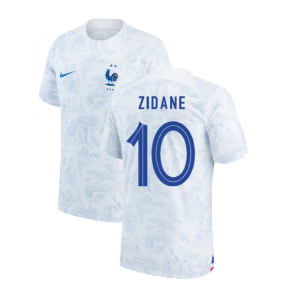 (XXL) 2022-2023 France Away Shirt (ZIDANE 10)