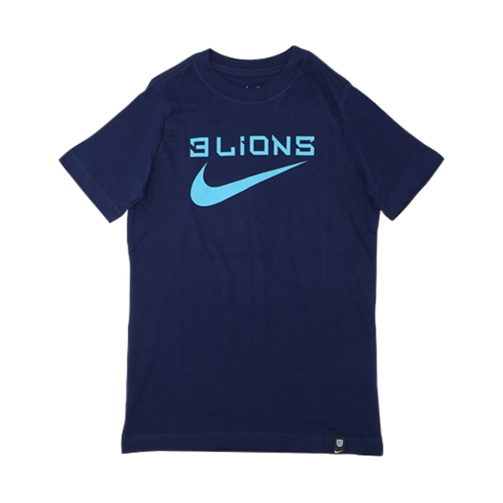 Nike (Mb) 2022-2023 England Three Lions Tee (Navy) - Kids