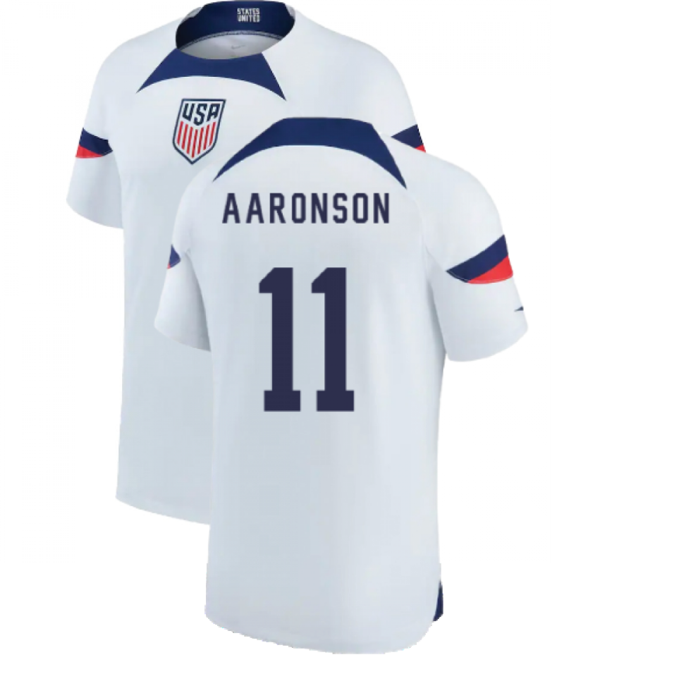 (XL) 2022-2023 USA United States Home Shirt (AARONSON 11)