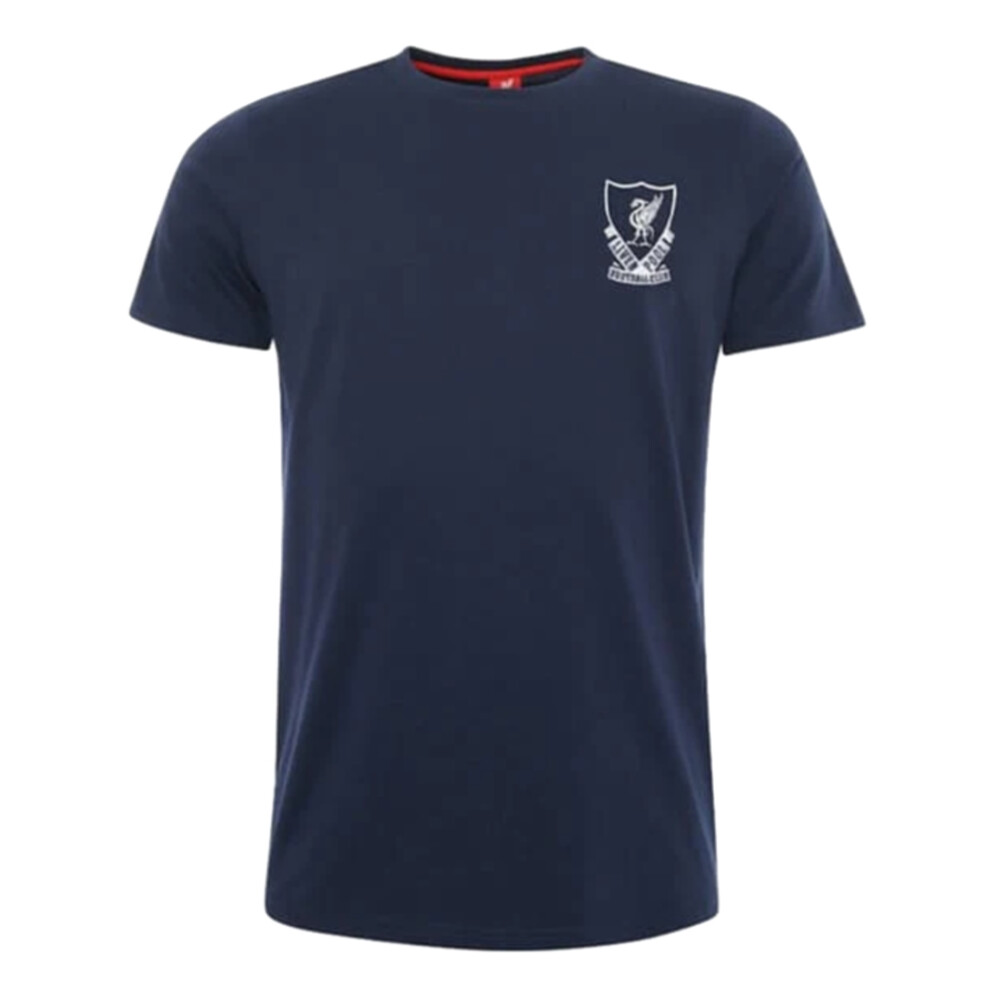 (M) Liverpool 1988-1989 Crest Tee (Navy)