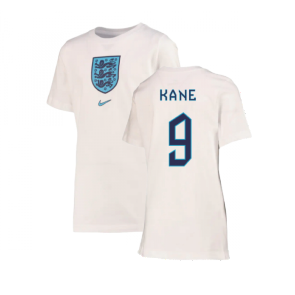 (XSB) 2022-2023 England Crest Tee (White) - Kids (Kane 9)