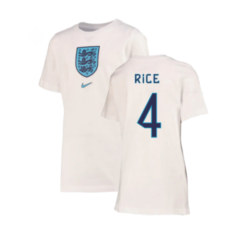 (XSB) 2022-2023 England Crest Tee (White) - Kids (Rice 4)