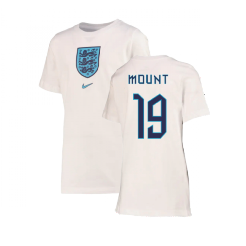 (XLB) 2022-2023 England Crest Tee (White) - Kids (Mount 19)