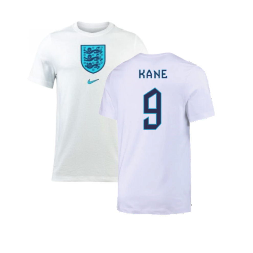 (S) 2022-2023 England Crest Tee (White) (Kane 9)