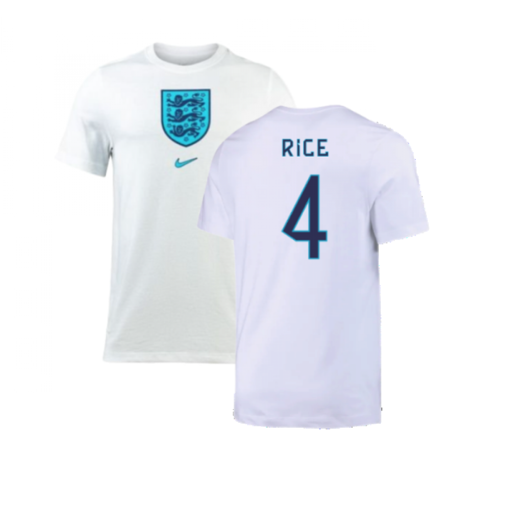 (XL) 2022-2023 England Crest Tee (White) (Rice 4)