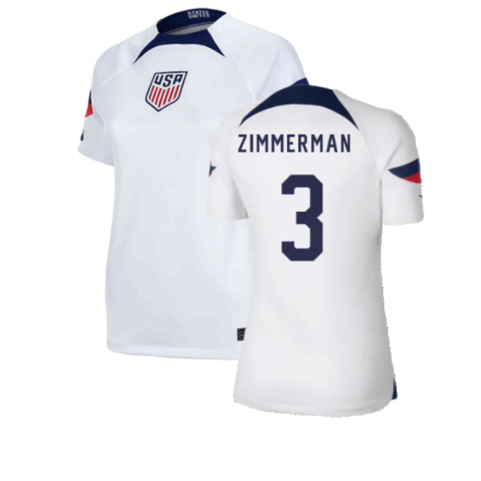 (XL) 2022-2023 USA Home Shirt (Ladies) (ZIMMERMAN 3)