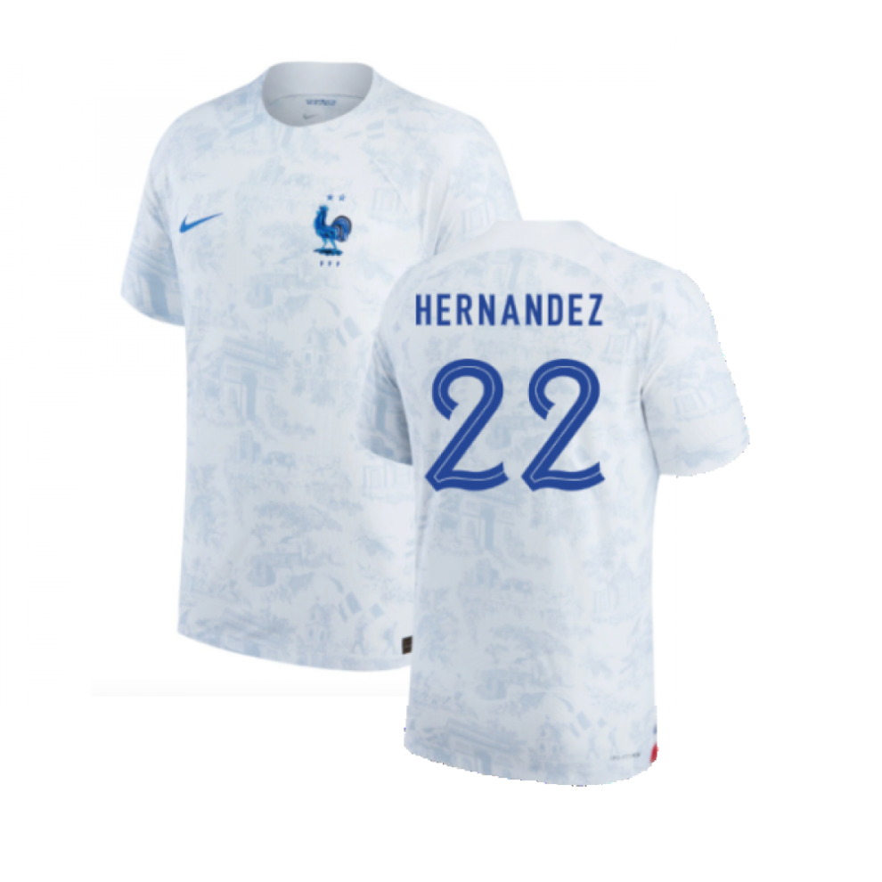 Nike (Xxl) 2022-2023 France Match Adv Dri-Fit Away Shirt (Hernandez 22)
