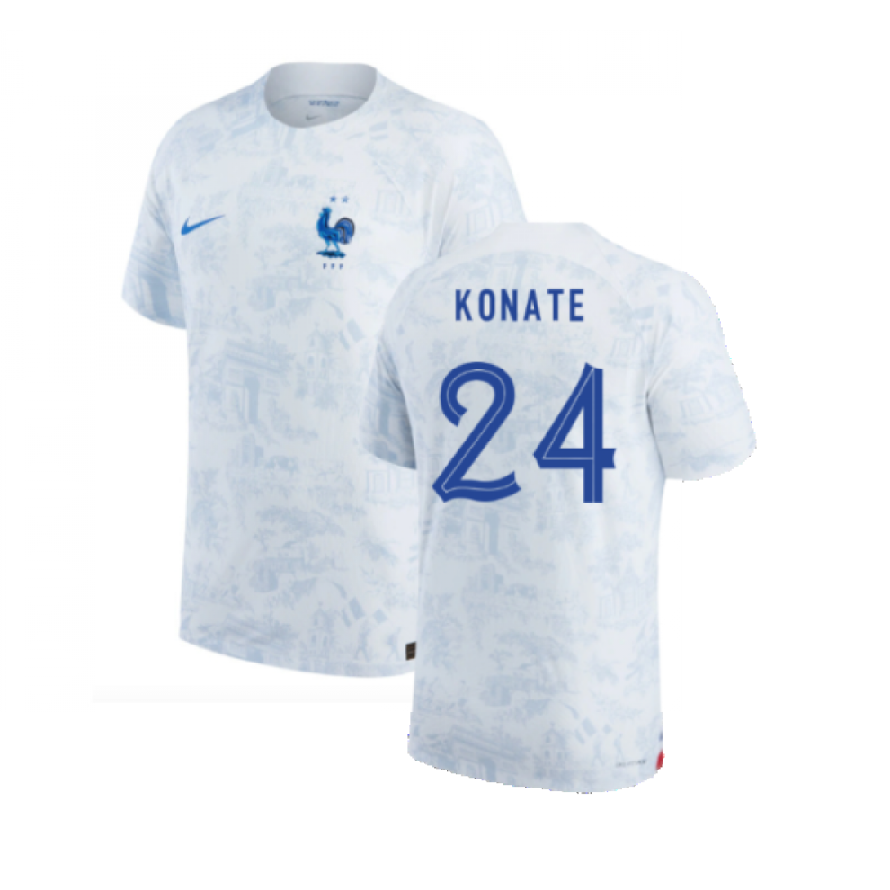 (L) 2022-2023 France Match ADV Dri-Fit Away Shirt (Konate 24)