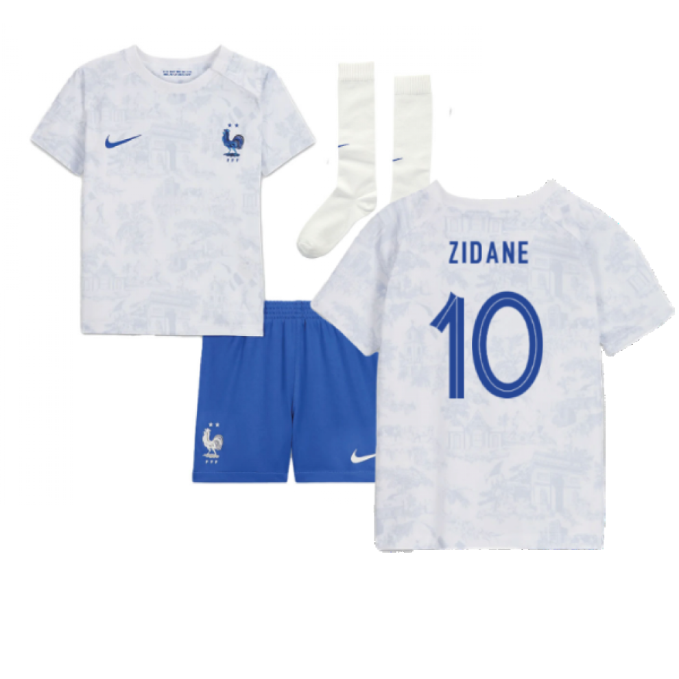 (SB) 2022-2023 France Away Little Boys Mini Kit (Zidane 10)