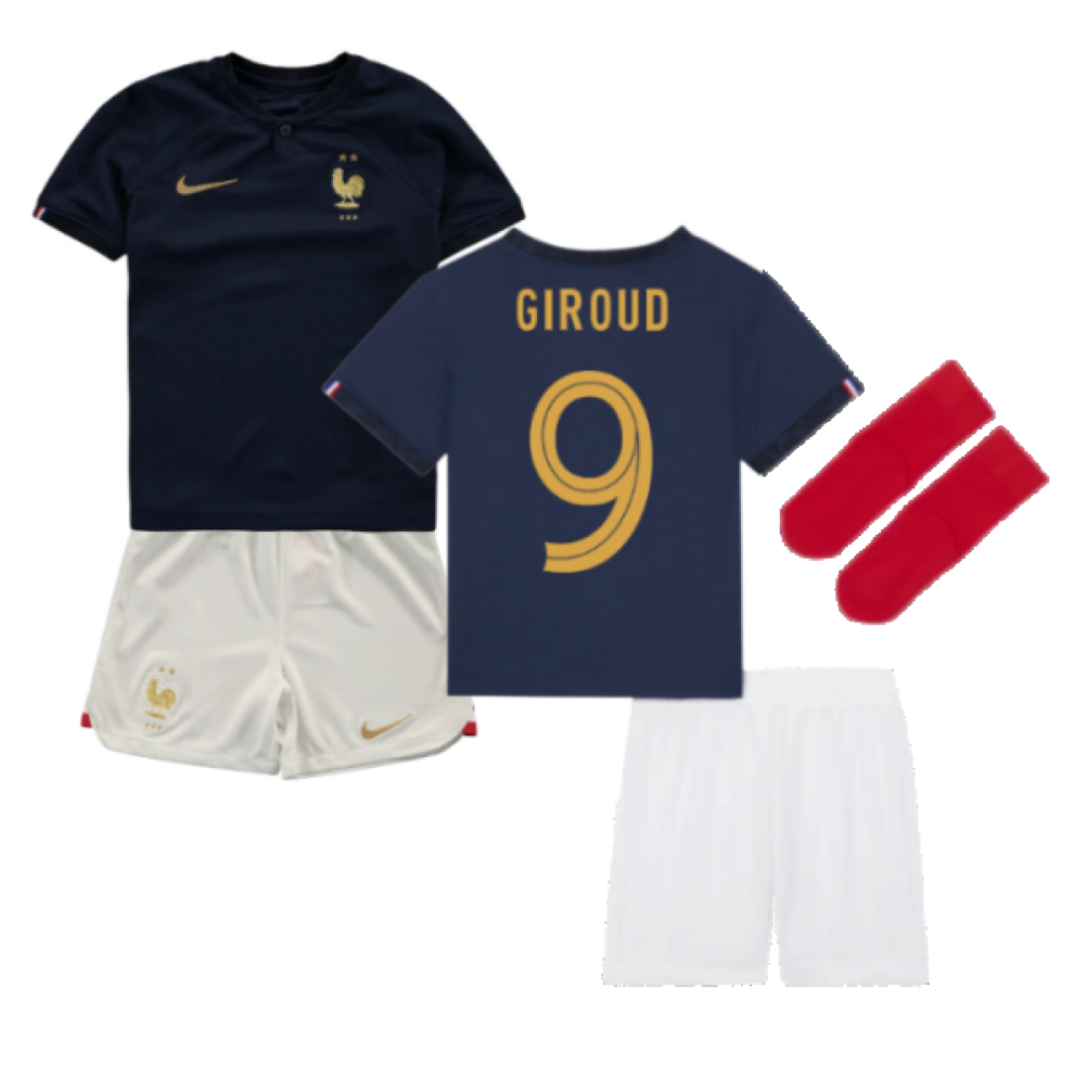 (XLB) 2022-2023 France Home Little Boys Mini Kit (Giroud 9)