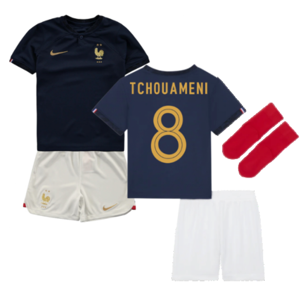 (SB) 2022-2023 France Home Little Boys Mini Kit (Tchouameni 8)